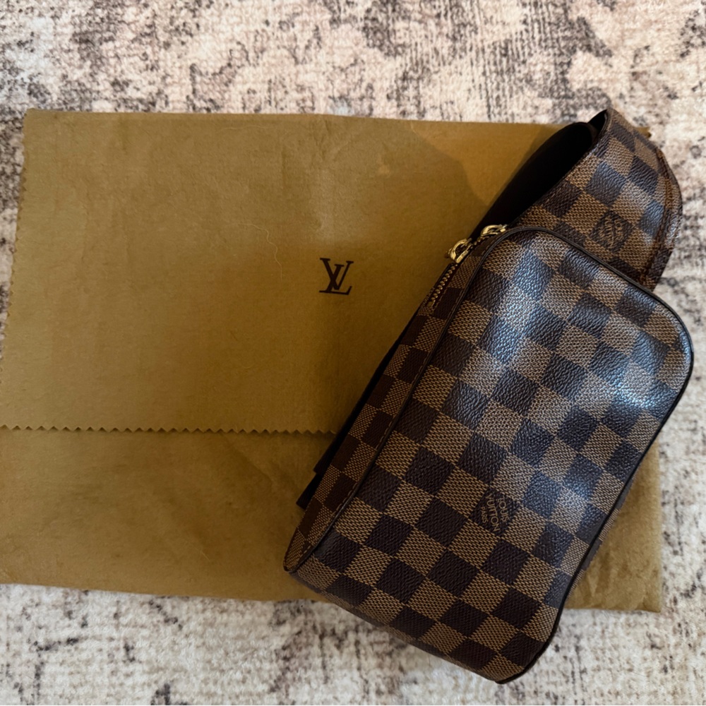 Louis Vuitton Brown Checkered Belt Bag